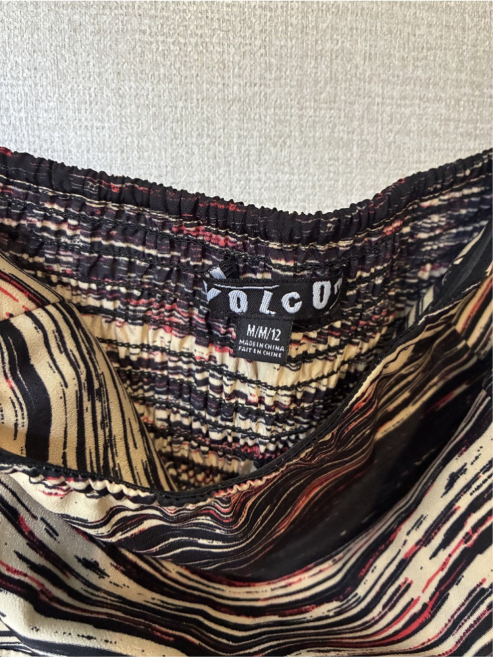 Volcom Womens Strapless Mini Dress Black Stripped Cocktail Size M - Picture 3 of 5